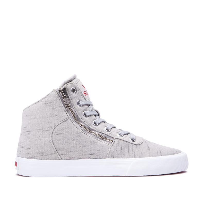 Supra CUTTLER Sneaker High Damen HellGrau Sale HAJSQ5319